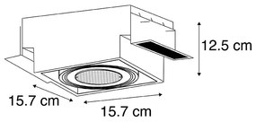 Spot embutido preto 1-luz GU10 AR111 Trimless - Oneon Honey Moderno