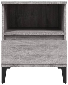 Mesas de cabeceira 2 pcs 40x35x50 cm cinzento sonoma