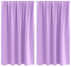 Cortinas com cortinas 2 pcs Roxo 140 x 140 cm Poliéster