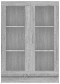 Vitrine 82,5x30,5x115 cm derivados de madeira cinzento sonoma