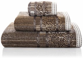 3 toalhas de banho 100% algodão - MAZE de SOREMA: Castanho