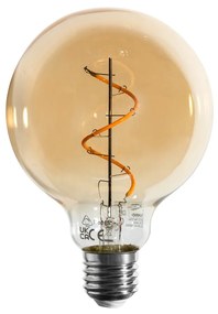 Lâmpada LED regulável E27 Filamento Espiral G95 Dourada 4W 270lm 2100K