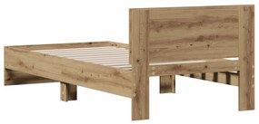 Estrutura de Cama Carvalho Artesanal 90x190 cm Madeira Reforçada