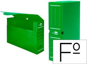 Caixa para Arquivo Morto Liderpapel em Polipropileno Verde Formato 360x260x100 mm