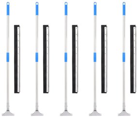 vidaXL Rodo de chão 5 pcs 75x119,5 cm aço e borracha