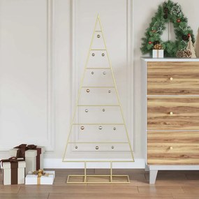 vidaXL Árvore de Natal de metal Ouro 125 cm Aço com Revestimento em Pó