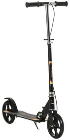 HOMCOM Patinete Dobrável para Criança com Guidão Ajustável em Altura e Duplo Freio 86x35x93-103 cm Preto | Aosom Portugal