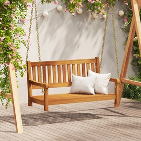 vidaXL Banco de Balanço de Jardim para 2 Pessoas 110x56x58 cm Madeira Sólida de Acácia