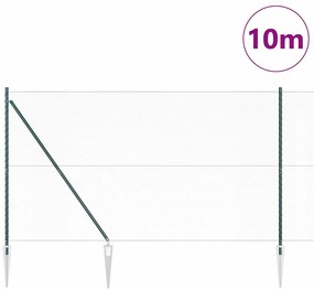 Cerca Hexagonal vidaXL Verde 1,6x10 m Aço