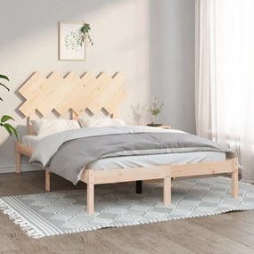 Estrutura de cama dupla 135x190 cm madeira maciça