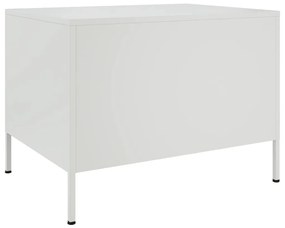 Mesa de centro 68x50x50,5 cm aço branco