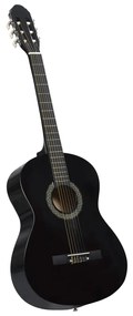 70110 vidaXL Guitarra clássica para iniciantes 4/4 39" madeira tilia preto