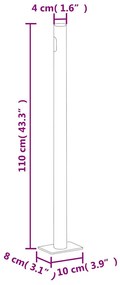 Toldo lateral retrátil 180x600 cm antracite