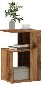 Mesa de apoio madeira velha 36x30x56 cm madeira trabalhada