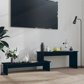 vidaXL Móvel de TV 180x30x43 cm contraplacado preto