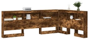 Cabeceira de armazenamento Carvalho fumado 120 cm