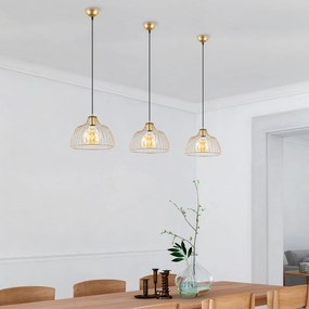 Candeeiro Chandelier Kozan – Ouro Brilhante – 28 x 28 x 126 cm