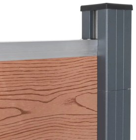 Conjunto de painéis de vedação 526x186 cm WPC castanho