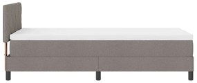 Cama Box Spring com Colchão Taupe 90x200 cm Tecido