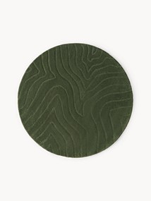 Tapete redondo em lã artesanal Aaron