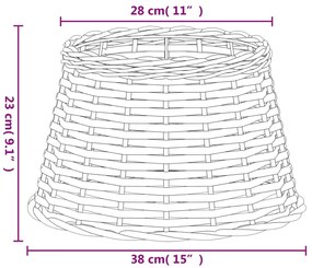 Abajur Ø38x23 cm vime branco