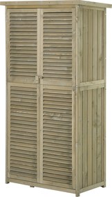 Outsunny Armário Abrigo de Jardim com 3 Prateleiras - Proteção Ideal para suas Ferramentas | Aosom Portugal