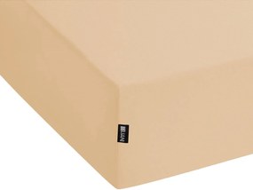 Lençol-capa em algodão cor de areia 90 x 200 cm JANBU Beliani