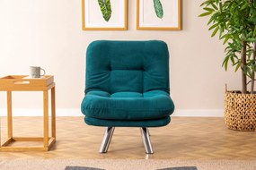 Sofá-Cama de 1 Lugar Misa – Verde Petróleo – 52x70x40 cm