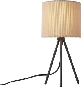 Candeeiro de mesa moderno taupe com abajur de veludo - Luz