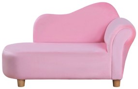 Sofá para Crianças de 3-5 Anos Mini Sofá Estofado em Poliéster com Assento Acolchoado Carga Máxima 50 kg 80x40x49 cm Rosa
