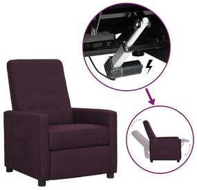 vidaXL Poltrona elevatória tecido roxo