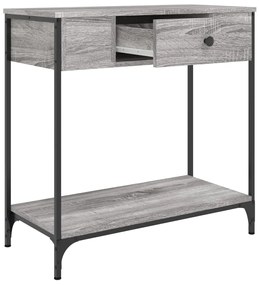 Mesa consola 75x34,5x75 cm derivados de madeira cinzento sonoma