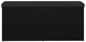 Banco de Armazenamento vidaXL Carvalho Preto 100x40x45 cm Madeira Reco