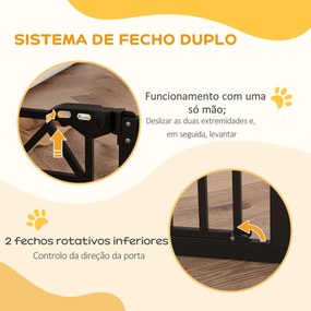 PawHut Barreira de Segurança Extensível Barreira para Animais de Estim