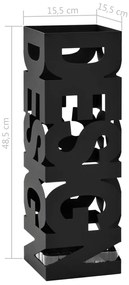 Suporte para guarda-chuvas design em aço preto