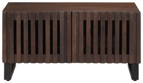Mesa de centro 80x51x40 cm madeira de mangueira maciça castanho