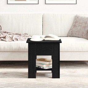 Mesa de Centro vidaXL Carvalho Preto 40x40x42 cm Madeira de Engenharia