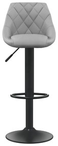 Bancos de bar 2 pcs veludo cinzento-claro
