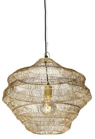 Candeeiro de suspensão oriental dourado 45 cm x 40 cm - Vadi Oriental