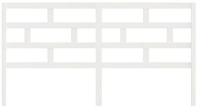 Cabeceira de cama 206x4x100 cm pinho maciço branco