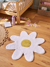 Tapete para casa de banho, em turco, Flor branco claro liso com motivo
