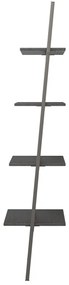 Unidade 4 prateleiras inclinada 64x34x150,5 cm preto