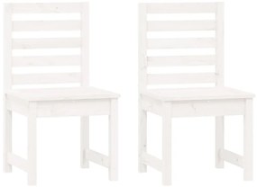 3 pcs conj. bistrô para jardim madeira de pinho maciça branco