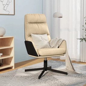 vidaXL Cadeira de descanso tecido cor creme