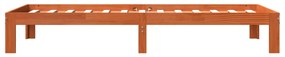 Cama sem colchão 90x190 cm madeira de pinho maciça castanho-mel
