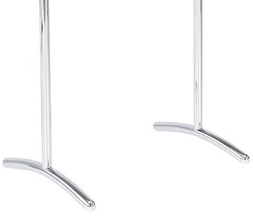 Toalheiro de pé metálico prateado com 4 braços 51 x 91 cm YOPAL Beliani