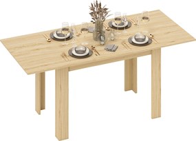 Mesa de jantar extensível, mesa de cozinha (CADEIRAS NÃO INCLUIDAS) retangular, para 6-8 pessoas, 140-180 x 80 cm, efeito de madeira natural