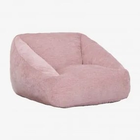 Puff Poltrona Estofada Thiago ↔︎ 110 Cm & Chenille Rosa Quartzo - Sklum