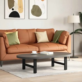 vidaXL Pés para mesa de centro pretos 2 peças 60x(30-31) cm aço