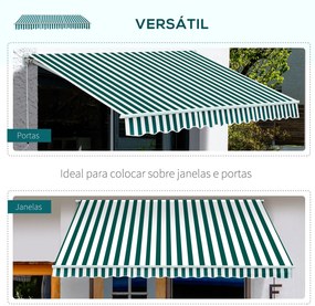 Toldo Manual Dobrável de Alumínio Toldo para Varanda com Ângulo Ajustá